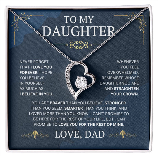 My Daughter | Never Forget - Forever Love Necklace (B)