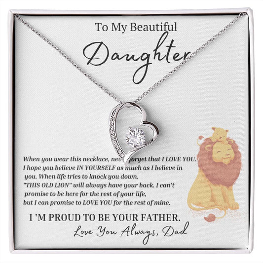 To My Beautiful Daughter | This old Lion | Forever Love Necklace