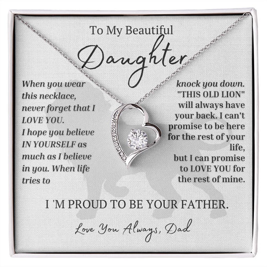 To My Beautiful Daughter | Forever Love Necklace | This Old Lion