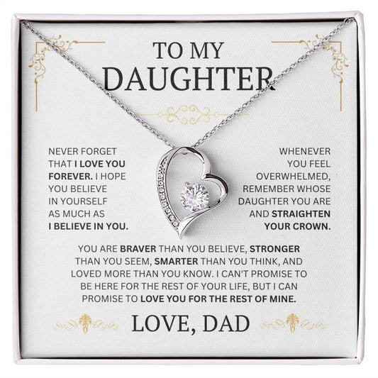 My Daughter | Never Forget - Forever Love Necklace (W)