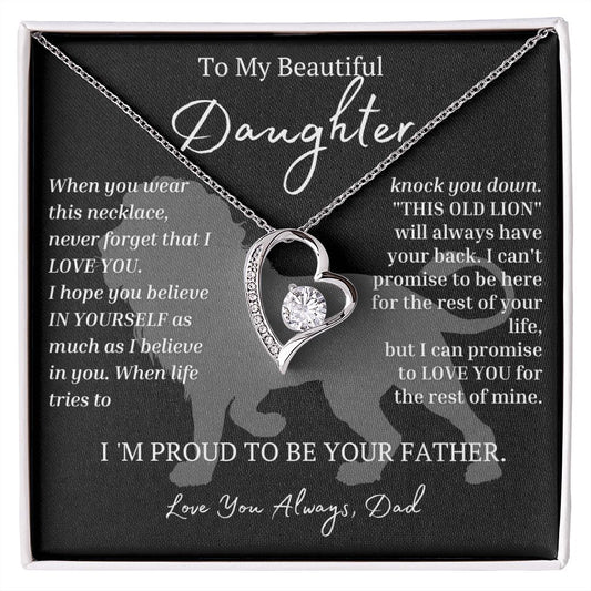 To My Beautiful Daughter | This old Lion | Forever Love Necklace